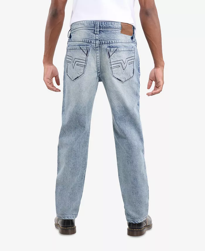 Men's Saddle Stitch Straight Fit Jeans - thumbnail 7