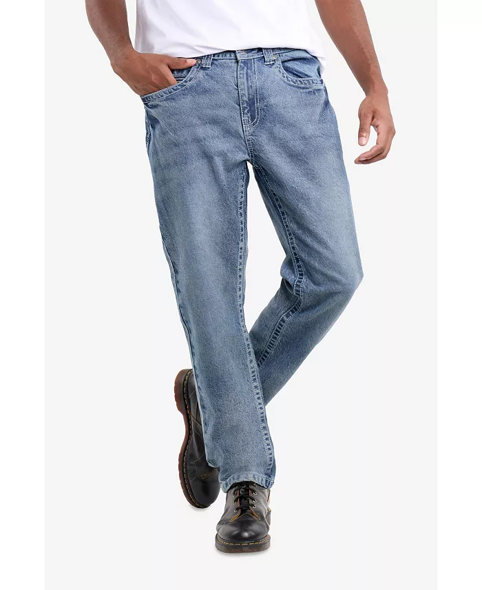 Men's Saddle Stitch Straight Fit Jeans - thumbnail 4