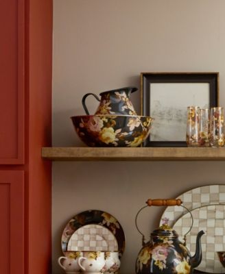 Wild Rose Brown 2-Qt. Tea Kettle