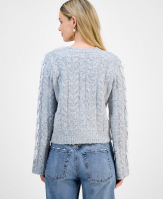 Petite V-Neck Lace-Bow Button-Front Cardigan, Macy's Exclusive 