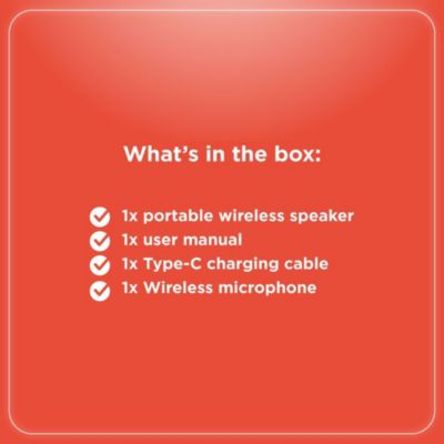 60W Wireless Speaker with Microphone For Karaoke and 360 RGB Lights True Wireless 4001785