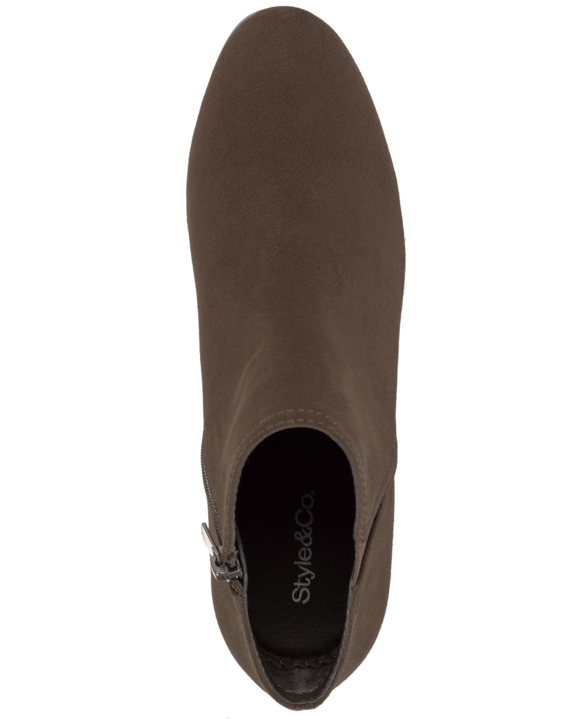 Style & Co Women's Poppyy Wedge Heel Booties, Macy's Exclusive In Brown