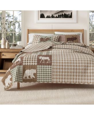 Rustic Woodland Reversible Microfiber Quilt Set with Shams