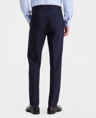 Men's Slim-Fit Wool Suit Pants