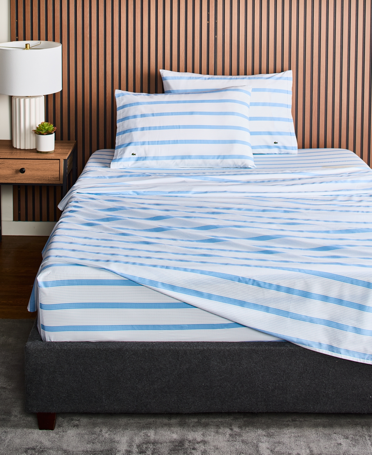Lacoste Archive 200-thread Count Cotton 4-pc. Sheet Set, King In Multi