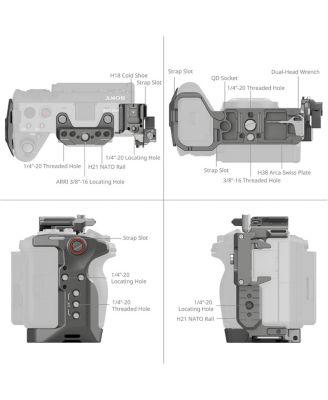 HawkLock Quick Release Advanced Cage Kit for Sony FX3/FX30 Camera
