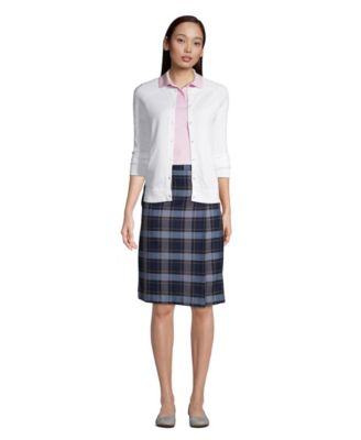 Women's Plaid A-line Skirt Below the Knee