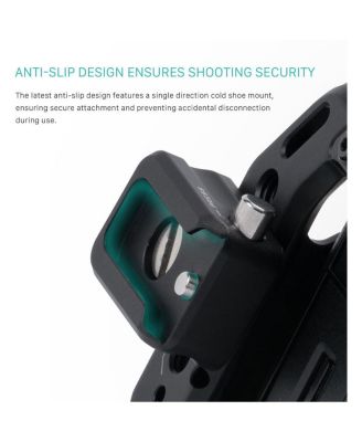 Cold Shoe Receiver Adapter with Locking Pin, Black