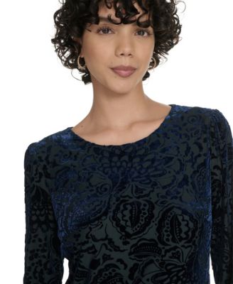 Women's Crewneck Ruffled Hem Dress