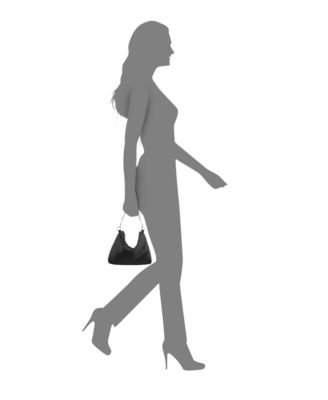 Crystal Embellished Zipper Hobo Bag