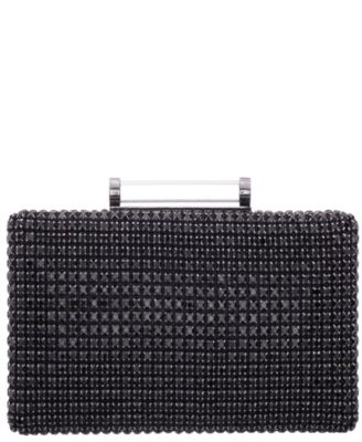 Mini Crystal Encrusted Minaudiere Lift Lock Clutch