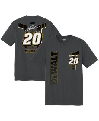 Joe Gibbs Racing Team Collection - Men's Charcoal Christopher Bell DeWalt Tri-Blend T-Shirt