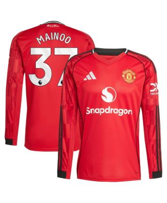 adidas - Men's Kobbie Mainoo Red Manchester United Home 2025/26 Replica Player Long Sleeve Jersey