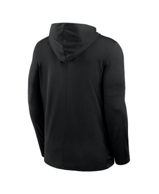 Men's Black Lightweight Dri-FIT Long Sleeve Hoodie T-Shirt