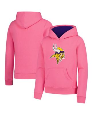 Outerstuff - Big Boys and Girls Girl's Pink Minnesota Vikings Prime Hoodie