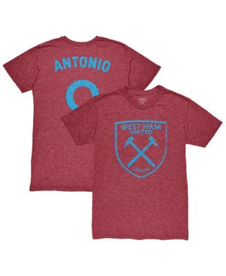 1863FC - Men's Michail Antonio Claret West Ham United Player Name Number Twisted Tri-Blend Slub T-Shirt