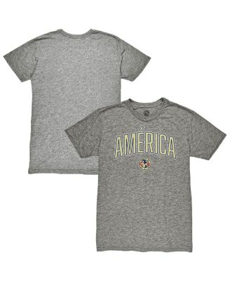 1863FC - Men's Heather Gray Club America Wordmark Tri-Blend T-Shirt