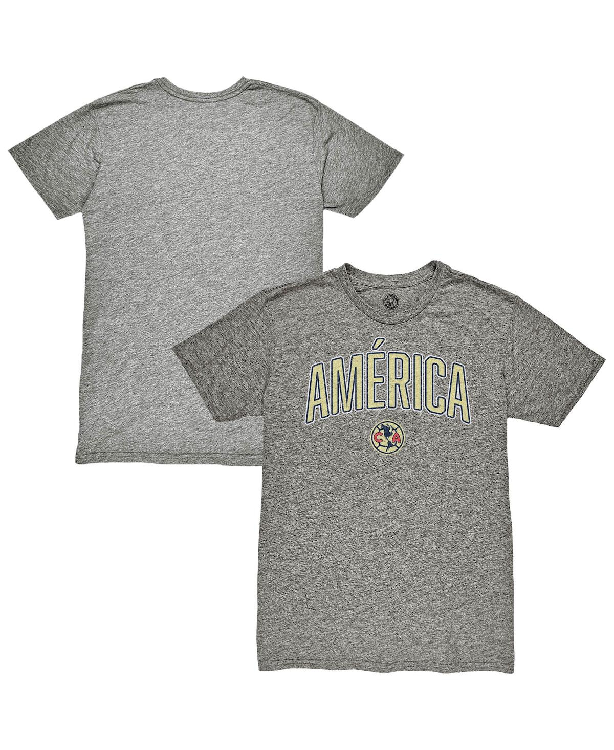 1863fc Men's Heather Gray Club America Wordmark Tri-blend T-shirt In Gray