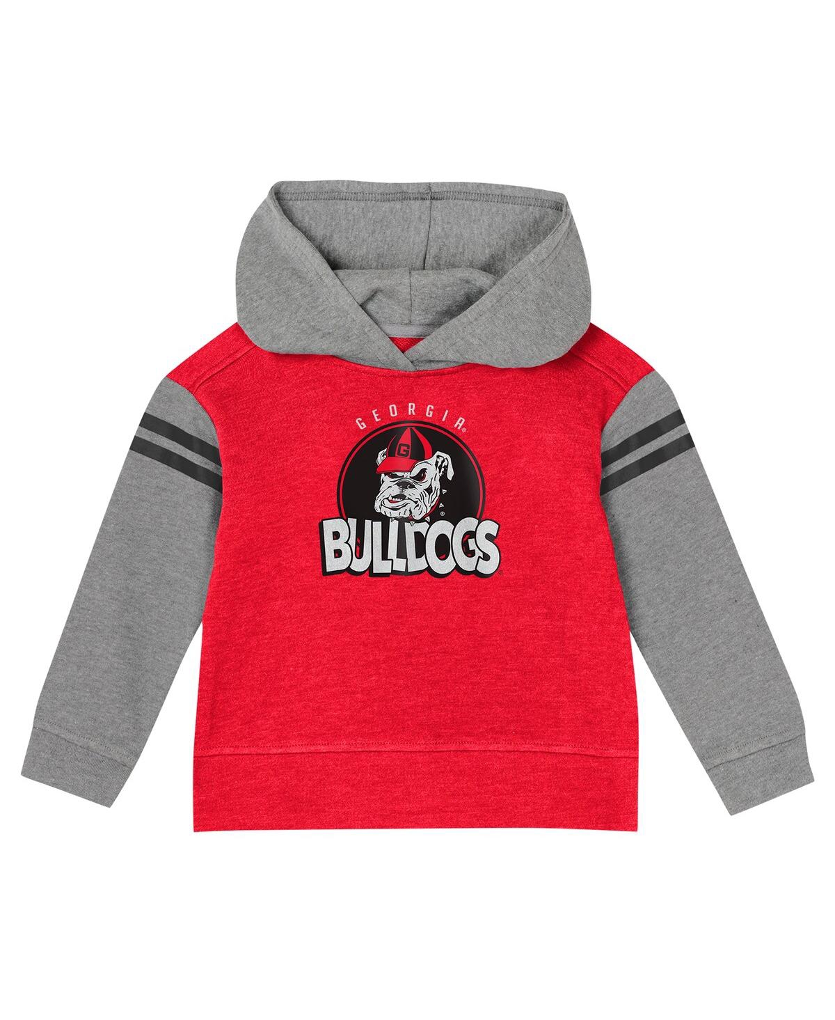 Outerstuff Girls Toddler 2-piece Georgia Bulldogs Clubhouseâ Pullover Hoodie And Legging Set In Red