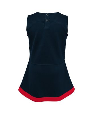 Girls Baby Boys and Girls Navy Houston Texans Cheer Captain Jumper Dress