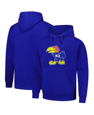 League Collegiate Wear - Men's Royal Kansas Jayhawks Logo Essential Fleece 2.0 Pullover Hoodie