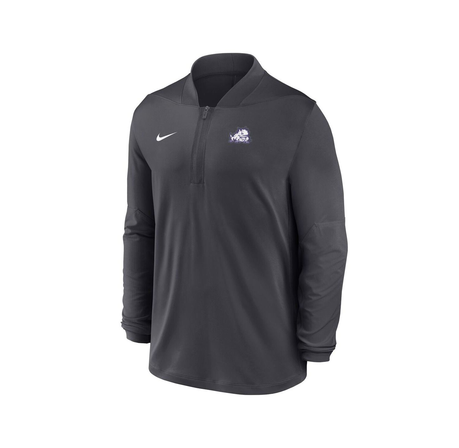 Men's Anthracite TCU Horned Frogs Dri-FIT Half-Zip Pullover Sweatshirt