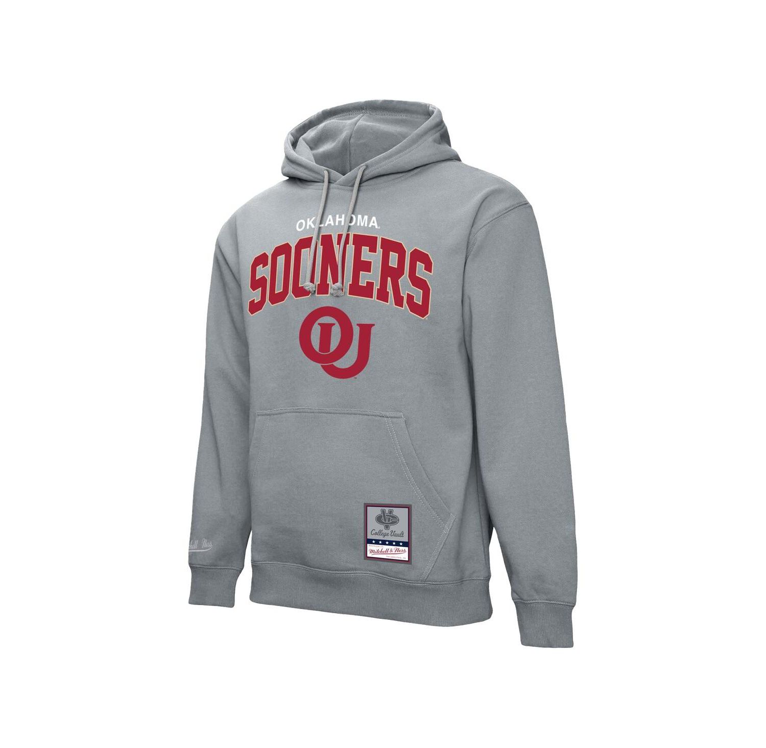Men's Heather Gray Oklahoma Sooners Classic Arch Pullover Hoodie