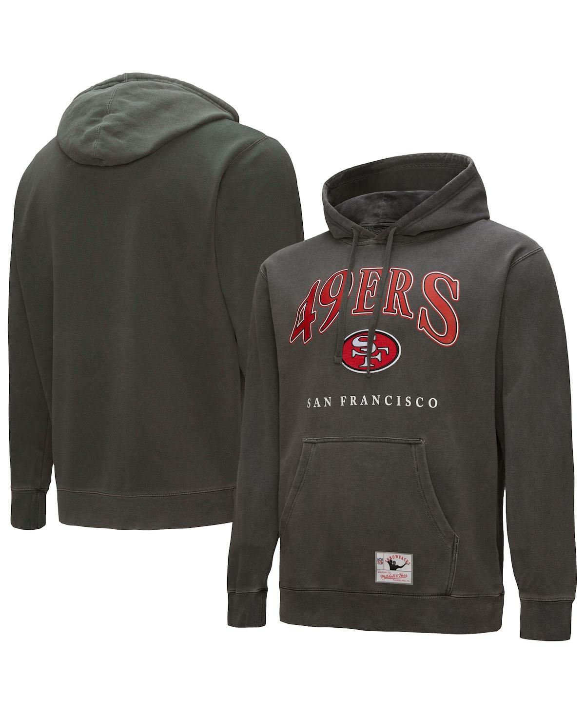 Мужская серая толстовка-пуловер с прорезями San Francisco 49ers серого цвета с капюшоном