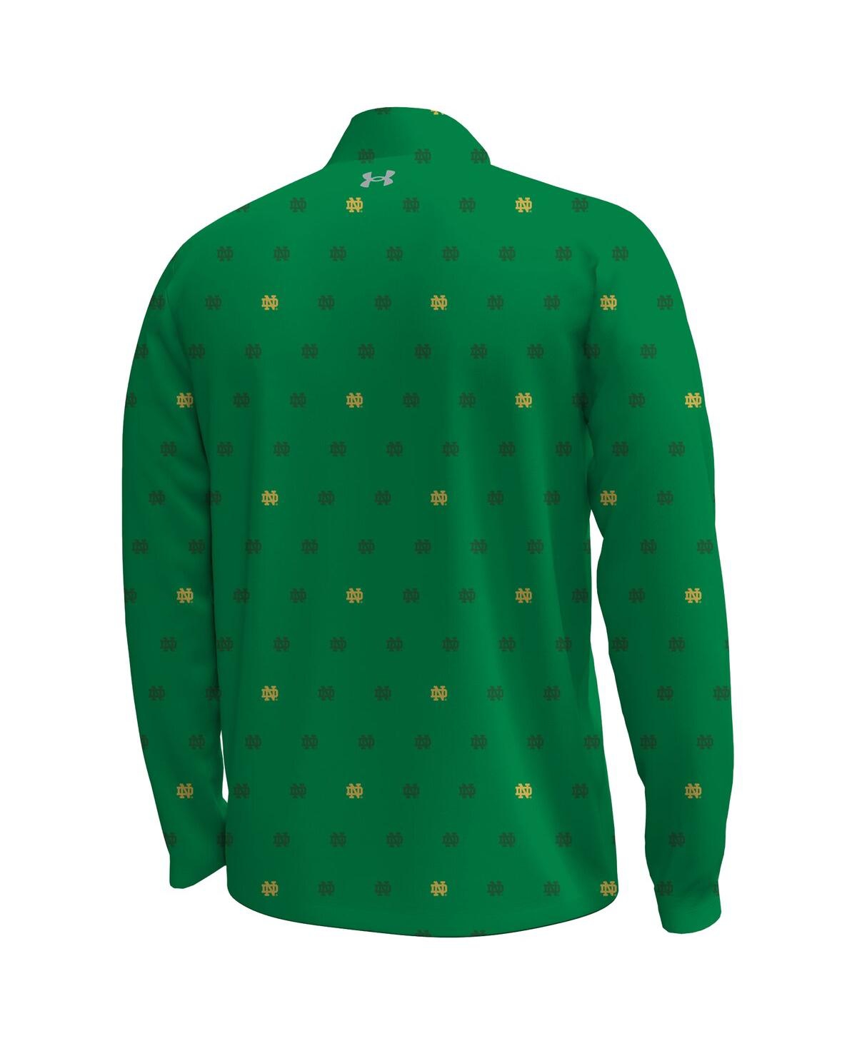 Under Armour Men's Green Notre Dame Fighting Irish Gameday Armourfuse Half-zip Jacket In Multi