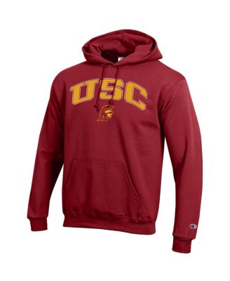 Men's Crimson USC Trojans Arched Logo Fleece Pullover Hoodie