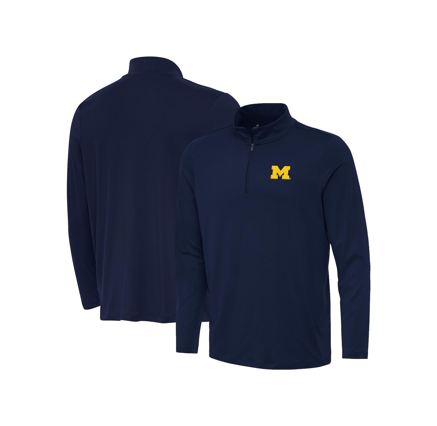 Men's Navy Michigan Wolverines Reprocess Quarter-Zip Hoodie