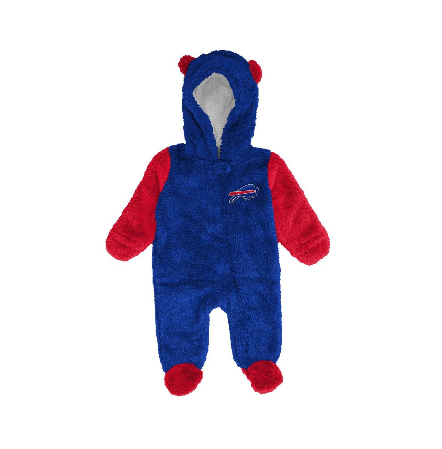 Outerstuff Baby Boys and Girls Royal Buffalo Bills Stay Napping Fleece Bunting Full-Zip Sleeper — фото 2