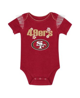 Girls Baby Boys and Girls 2-Piece San Francisco 49ers My Team Rocks Bodysuit and Skirt Set