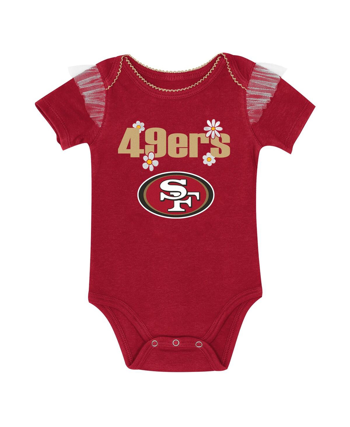 Outerstuff Girls Baby Boys And Girls 2-piece San Francisco 49ers My Team Rocks Bodysuit And Skirt Set In Multi