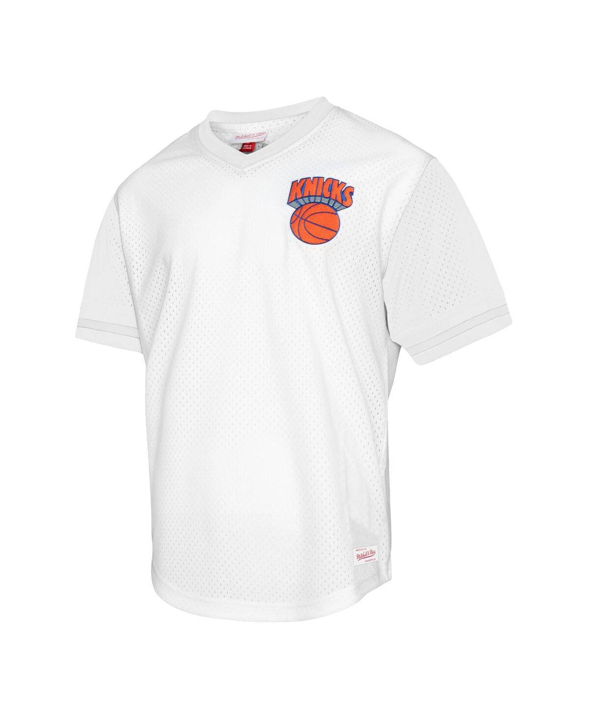 Mitchell & Ness Men's White New York Knicks Hardwood Classics Batting Practice Mesh Jersey T-shirt In White