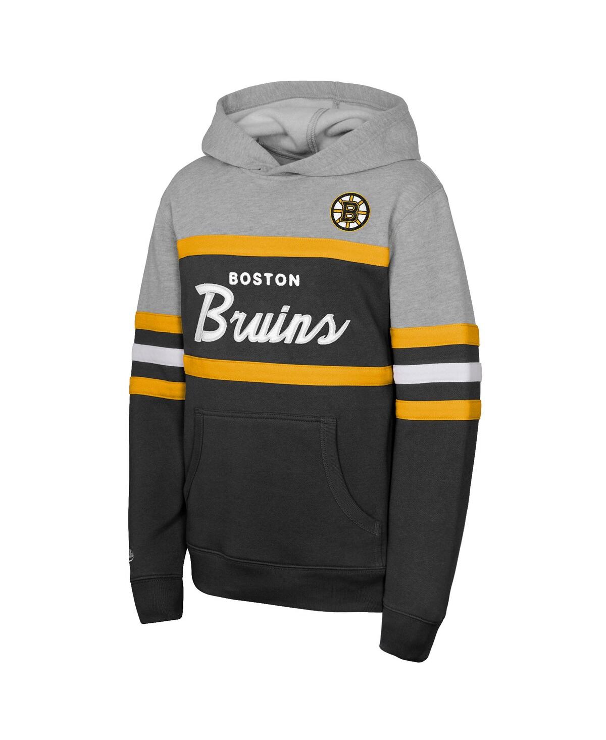 Mitchell & Ness Toddler Black Boston Bruins Head Coach Hoodie In Black
