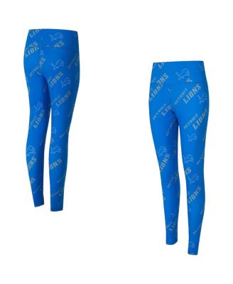 Concepts Sport - Women's Blue Detroit Lions Mosaic Allover Print Leggings