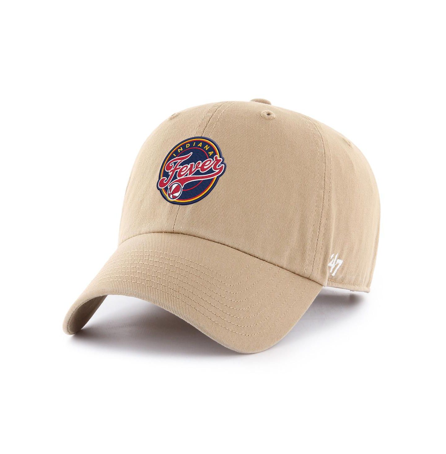 Мужская кепка '47 Brand Khaki Indiana Fever Core Logo Clean Up Adjustable Hat — фото 1