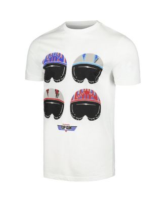 Men's White Top Gun Helmets T-Shirt