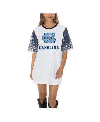 north carolina jersey dress 23 Gameday Couture Women's White Tar Heels Full Sequin early 2000s jersey dress 90s
