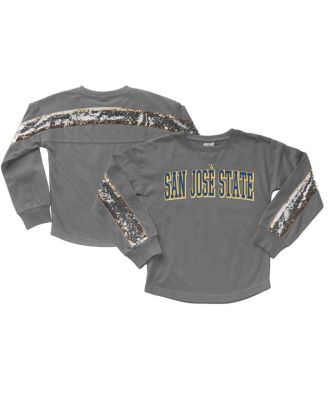 Gameday Couture - Big Girls Gray San Jose State Spartans Guess Who's Back Long Sleeve T-Shirt