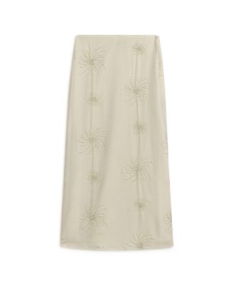 Women's Beaded Embroidered Midi Skirt