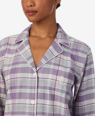 Petite 2 Piece Long Sleeves Top and Pants Pajama Set