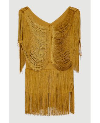 Women's Draped Fringe Knitted Top
