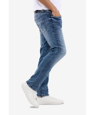 Men's Slim Fit Silicone Back Pocket Jeans