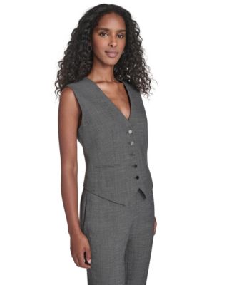 Women's Collarless Five-Button Vest