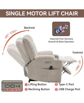 Large Power Lift Chair Recliner with Massage and Heat for Elderly