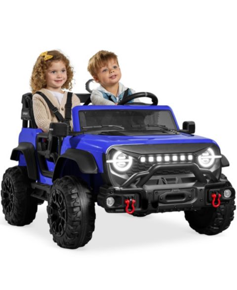 Детская игрушка Best Choice Products 24V 2-Seater Electric Ride-On Truck with Parent Control, 132-lb Capacity, Ages 3-7, цвет: Синий