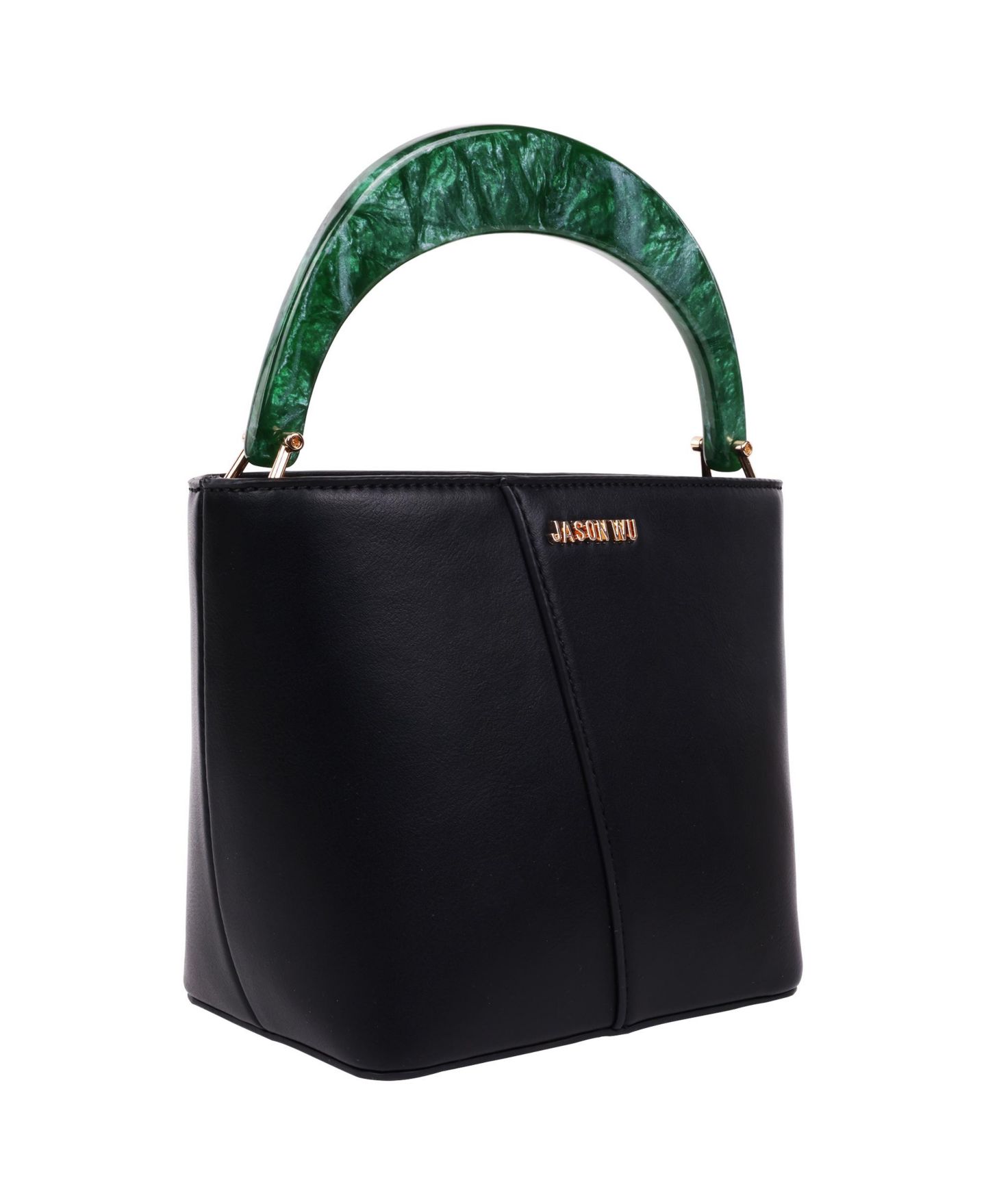 Женская сумка Jason Wu Small Smooth PU Tote with Acrylic Top Handle, цвет: Чёрный — фото 3