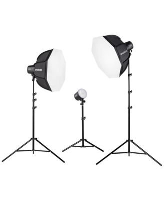 U60-B 60W Bi-Color LED 3-Light Softbox Kit